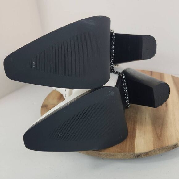 Dolls Kill Widow Harness Cowboy Boots Women's Size 9 M White - Picture 9 of 11